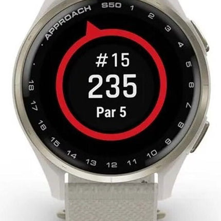 Garmin Approach S50 GPS Golf Smartwatch AMOLED Elfenbein Cremegold 010-03010-01 Neu OVP