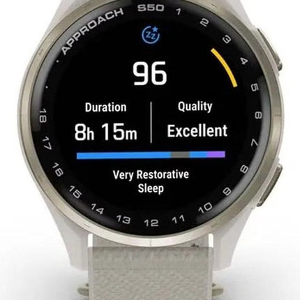 Garmin Approach S50 GPS Golf Smartwatch AMOLED Elfenbein Cremegold 010-03010-01 Neu OVP