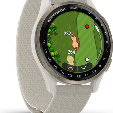 Garmin Approach S50 GPS Golf Smartwatch AMOLED Elfenbein Cremegold 010-03010-01 Neu OVP