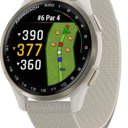 Garmin Approach S50 GPS Golf Smartwatch AMOLED Elfenbein Cremegold 010-03010-01 Neu OVP