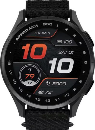 Garmin Approach S50 GPS Golf Smartwatch AMOLED 1,2" Schwarz 010-03010-00 Neu OVP