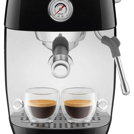 SMEG ECF03BLEU Premium Siebträgermaschine schwarz Siebträgergerät NEU & OVP