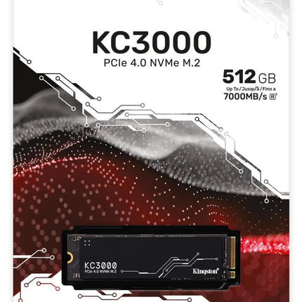 Kingston KC3000 SSD 512 GB M.2 2280 PCI Express 4.0 NVMe intern NEU & OVP