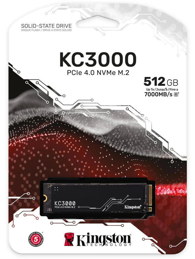 Kingston KC3000 SSD 512 GB M.2 2280 PCI Express 4.0 NVMe intern NEU & OVP