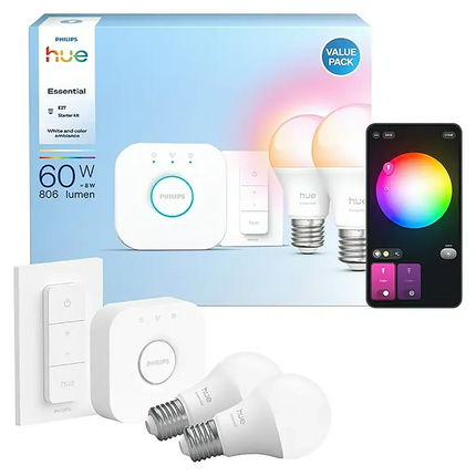 Philips Hue Leuchtmittel E27 Glühlampenform 6.500 K 806 lm 8 W Set NEU & OVP