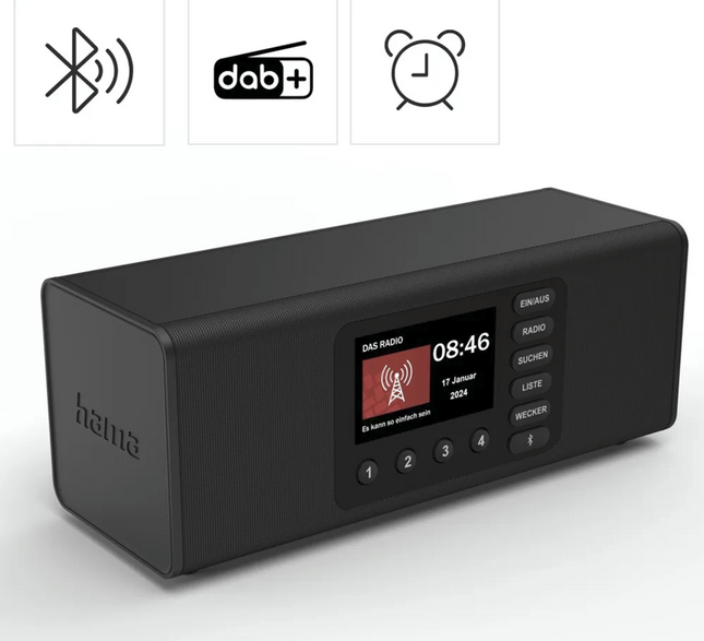 Hama Digitalradio DR2002BT Persönlich Digital Schwarz