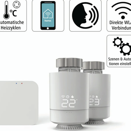Hama Heizungssteuerung WLAN, 2x smartes Heizkörperthermostat NEU & OVP