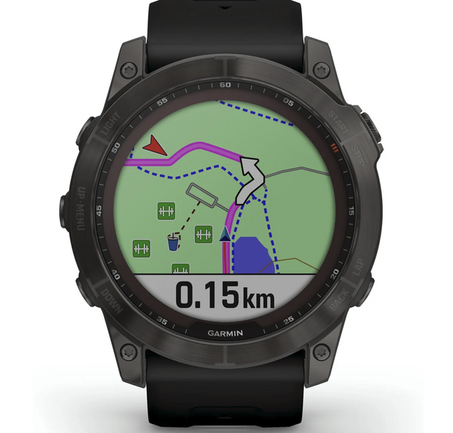 Garmin fēnix 7X Sapphire Solar GPS-Uhr - Schwarz/Schiefergrau