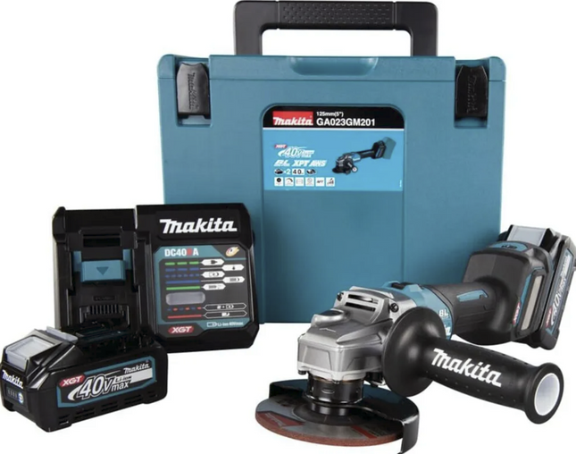 Makita GA023GM2011 Akku-Winkelschleifer - Blau/Schwarz, 40V