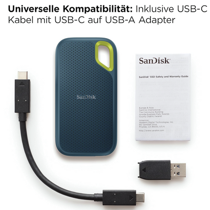 SanDisk Extreme Portable SSD V2, schwarz, 4TB, USB-C 3.1 SDSSDE61-4T00-G25 / SDS