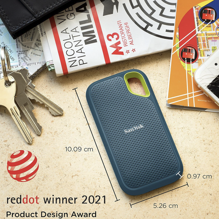 SanDisk Extreme Portable SSD V2, schwarz, 4TB, USB-C 3.1 SDSSDE61-4T00-G25 / SDS