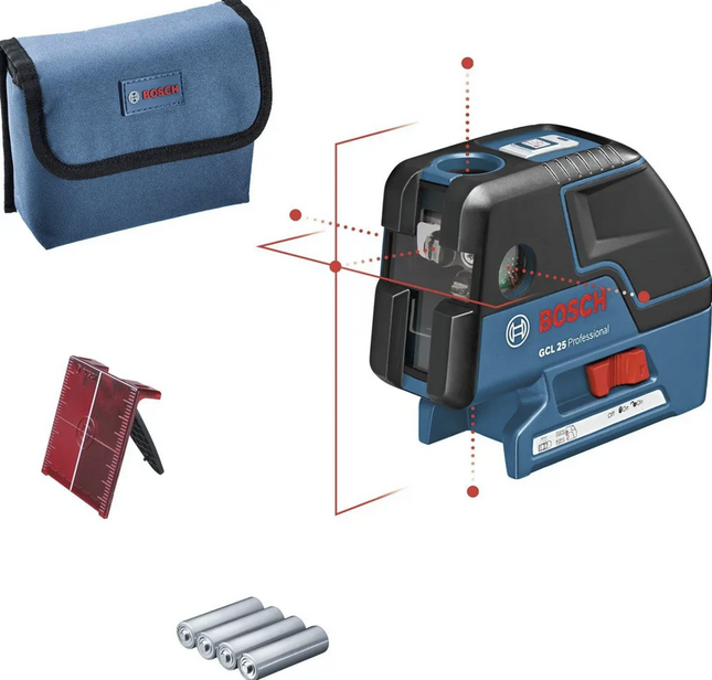 Bosch Punktlaser GCL 25 Professional im Set mit Schutztasche