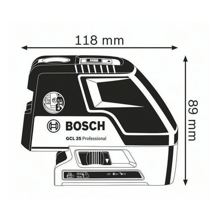 Bosch Punktlaser GCL 25 Professional im Set mit Schutztasche