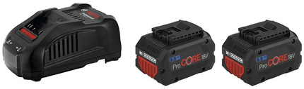 Bosch Ersatzakku GBA 18V 5,5 Ah ProCore 18V Professional 2er Set inkl. Ladegerät