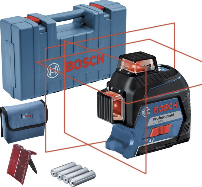 Bosch Professional GLL 3-80 Linienlaser mit Batterie in Tasche (0601063S00)