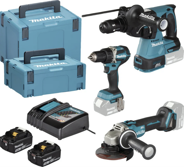 Makita DLX3195JX1 Akku Handwerker Spezialset 18V Li-Ion Lxt
