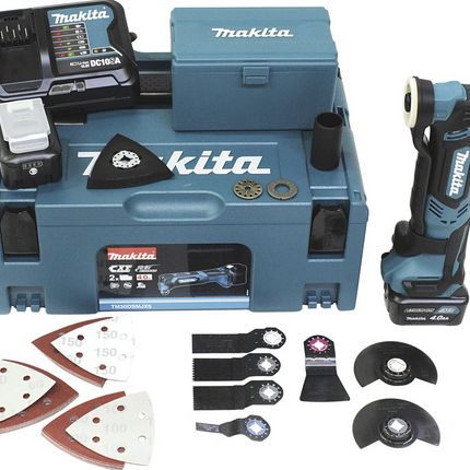 Makita Akku-Multifunktionswerkzeug TM30DSMJX5, 2x 4,0 Ah + Lader + Zubehör Set