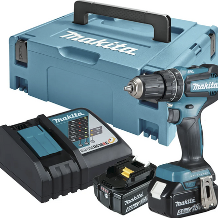 Makita DHP485RTJ Akku-Schlagbohrschrauber-Set 18,0 V, mit 2 Akkus