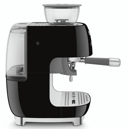 SMEG Espressomaschine mit integrierter Kaffeemühle Siebträger EGF03 schwarz
