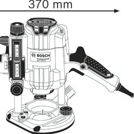 Bosch Oberfräse GOF 1250 CE Professional im Set im Karton