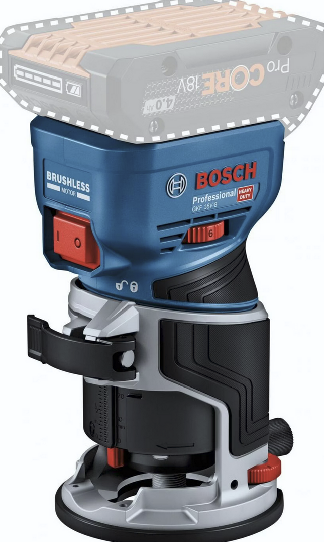 Bosch Akku-Kantenfräse GKF 18V-8 mit Taucheinheit, ohne Akku und Lader in L-BOXX