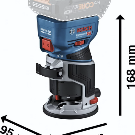 Bosch Akku-Kantenfräse GKF 18V-8 mit Taucheinheit, ohne Akku und Lader in L-BOXX