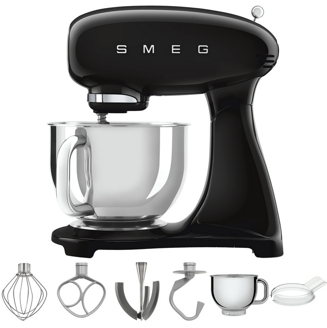 Smeg SMF03 Küchenmaschine 50's Retro Style Schwarz 10 Geschwindigkeitsstufen