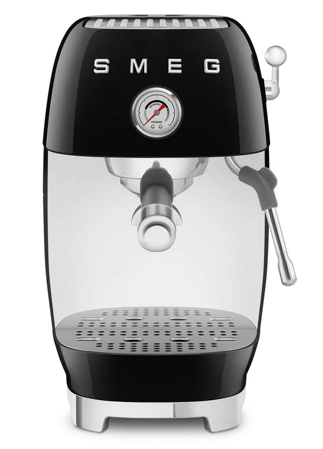 SMEG ECF03BLEU Premium Siebträgermaschine schwarz Siebträgergerät