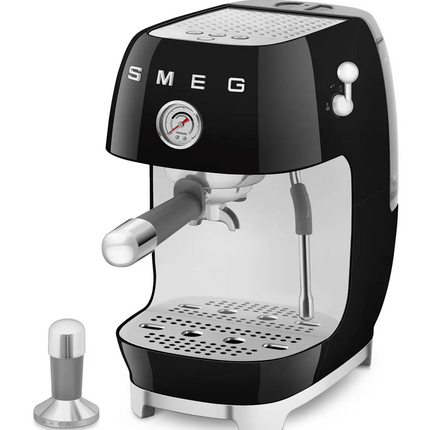 SMEG ECF03BLEU Premium Siebträgermaschine schwarz Siebträgergerät