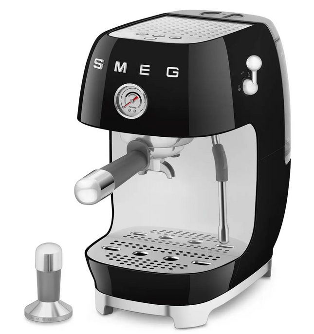 SMEG ECF03BLEU Premium Siebträgermaschine schwarz Siebträgergerät