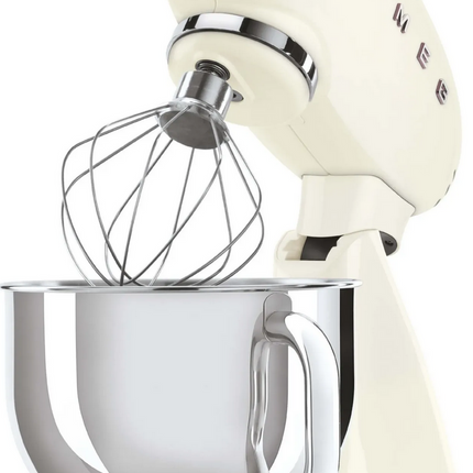 SMEG Küchenmaschine mit Edelstahlschüssel creme SMF03CREU