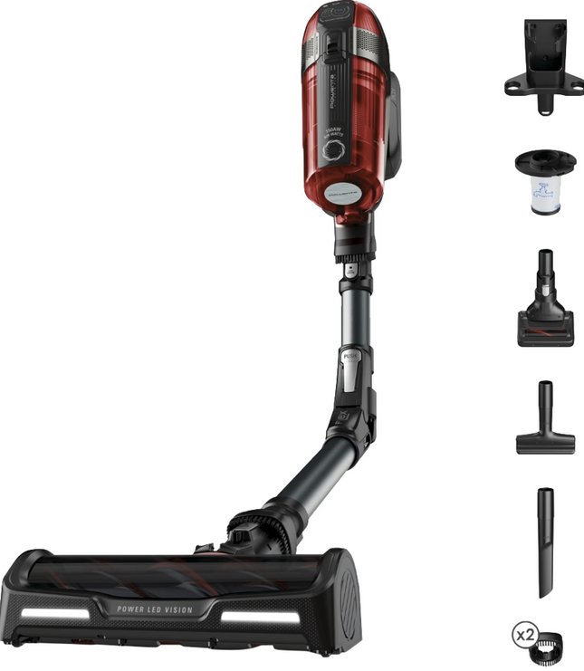 Rowenta RH98A8, Stabstaubsauger, Rot &amp; Grau