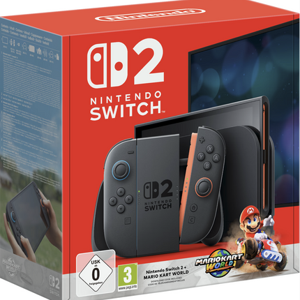 Nintendo Switch 2 Neue Edition 2025 256GB Speicher 2 Joycon + Mario Kart Welt