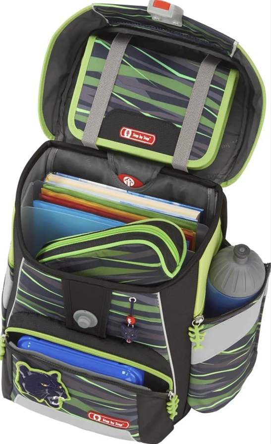 Step by Step Schulranzen Schultasche Set SPACE Wild Cat Chiko 5-tlg Jungen