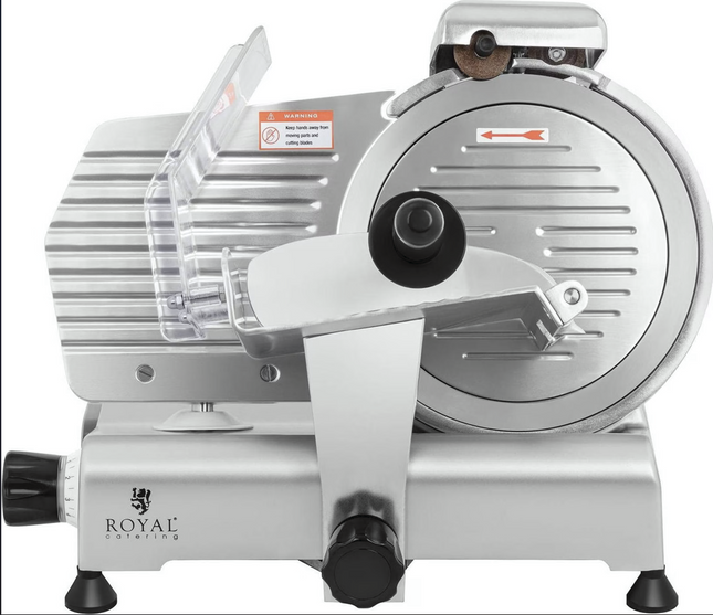 Aufschnittmaschine Allesschneider Edelstahl Ø 250 mm Schrägschneider 480 U/min