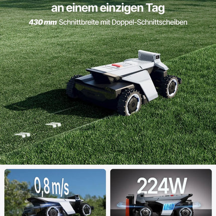 Mähroboter SEGWAY Navimow X420, 43cm/2000m² mit APP, GPS-RTK Technologie, inkl.