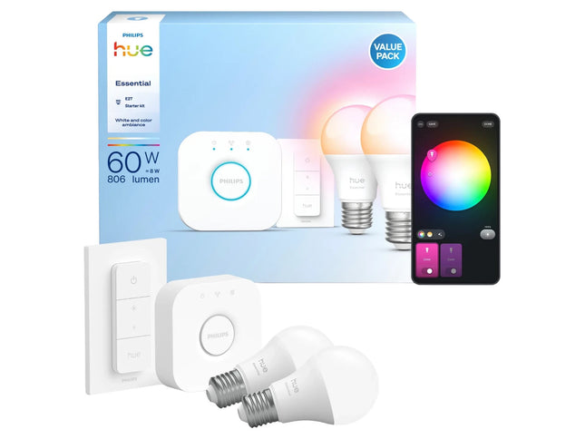 Philips Hue Leuchtmittel E27 Glühlampenform 6.500 K 806 lm 8 W Set NEU & OVP